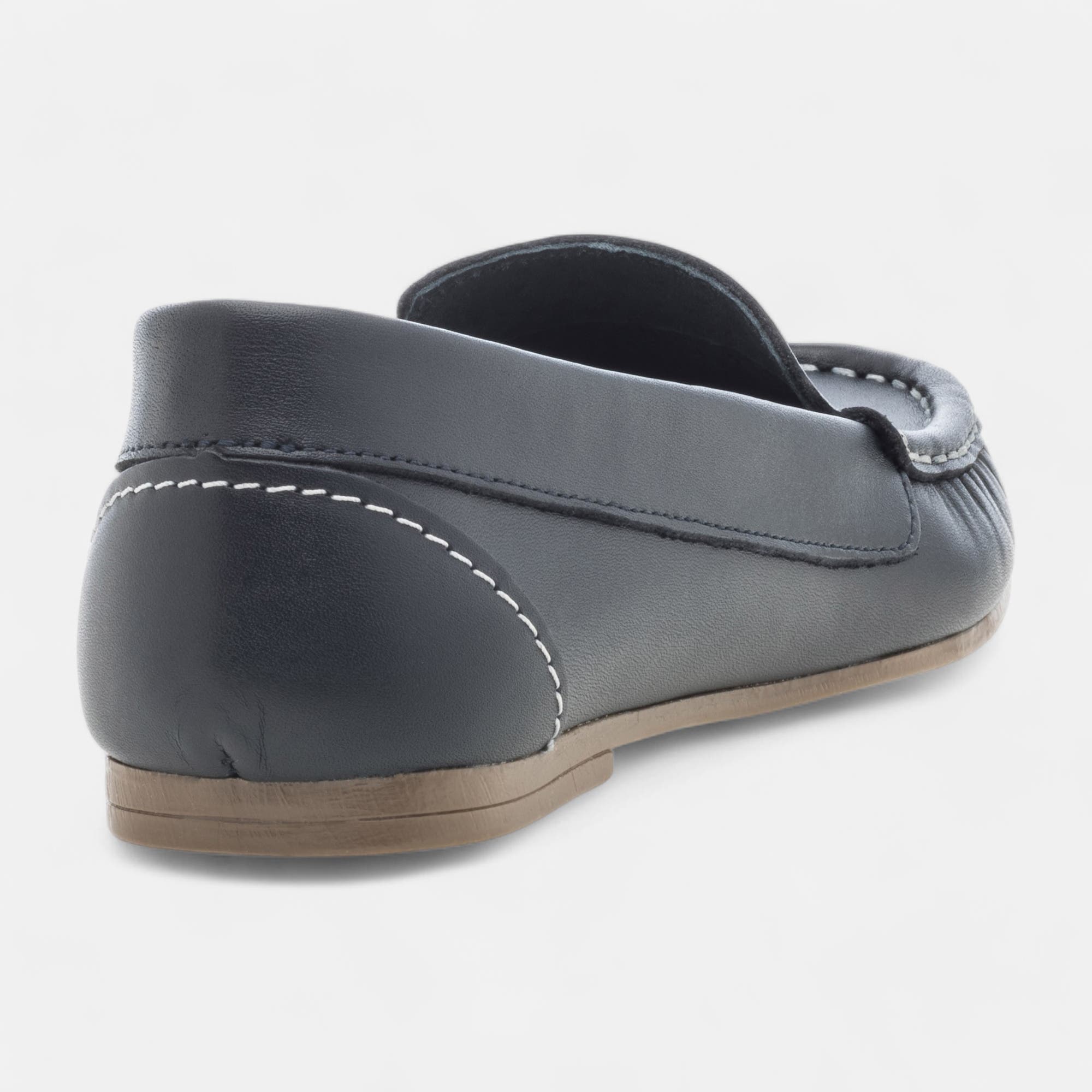 Mocassins Femme en cuir bleu marine