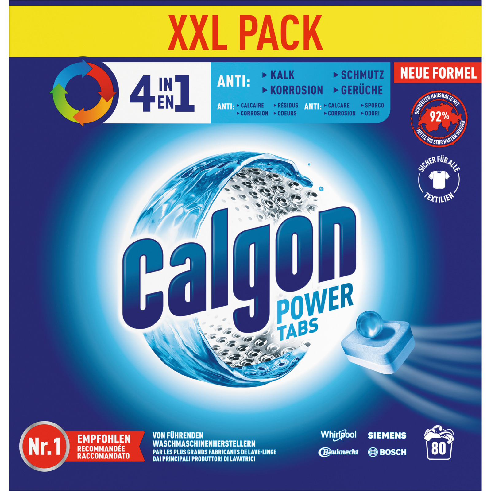Calgon Power Tabs 4in1 80 Waschgänge