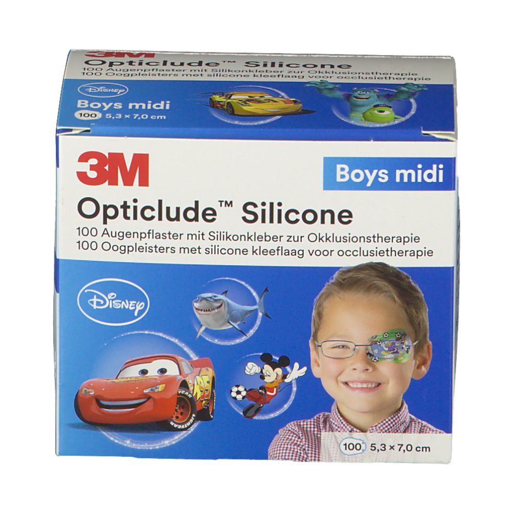 Opticlude 3M Silicone Boys midi 5,3 cm x 7 cm