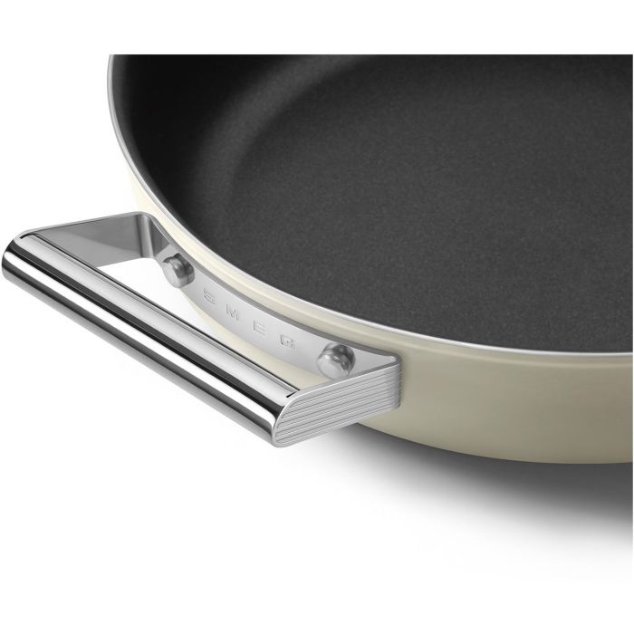 SMEG Schmorpfanne mit Deckel 28 cm CKFD2811CRM Creme