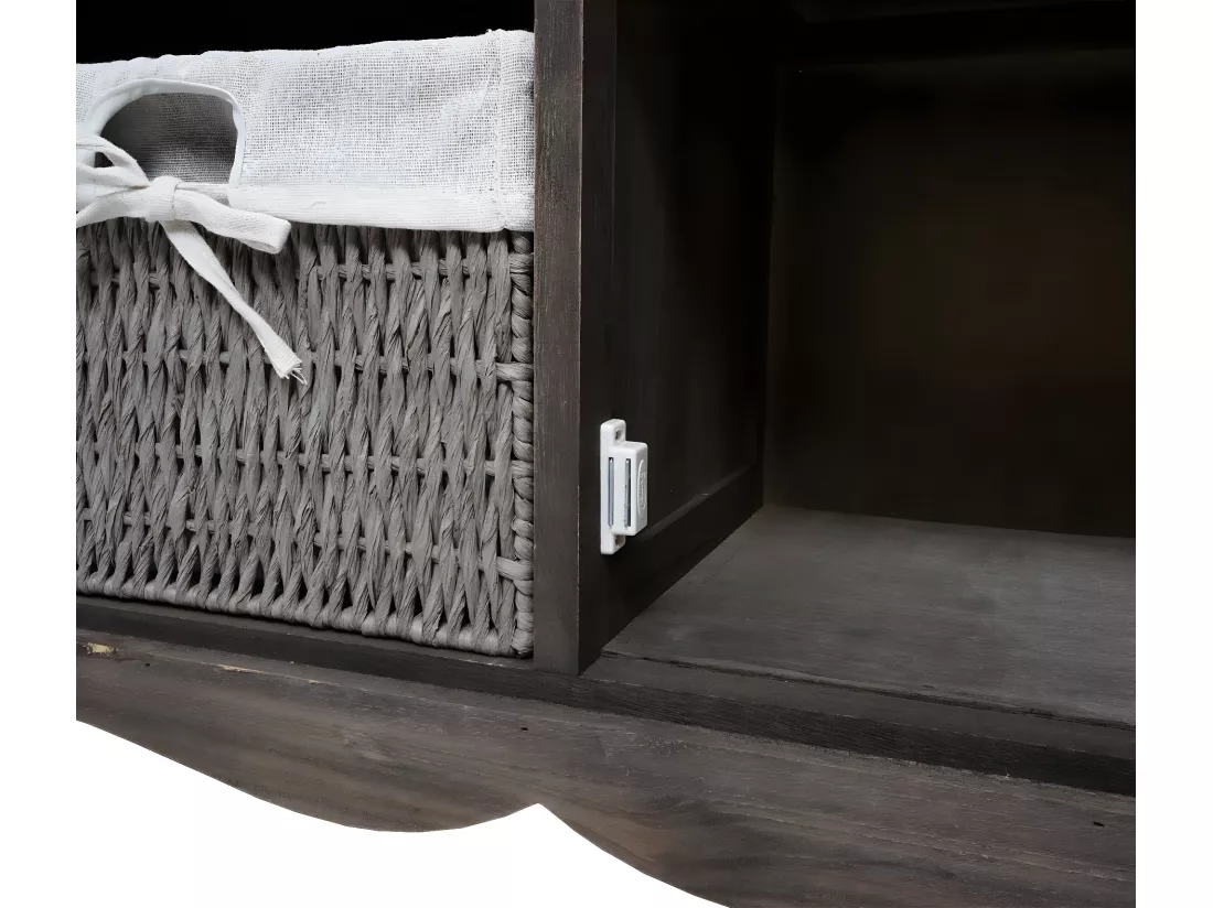 Meuble sous-lavabo MCW-H20, shabby gris-brun