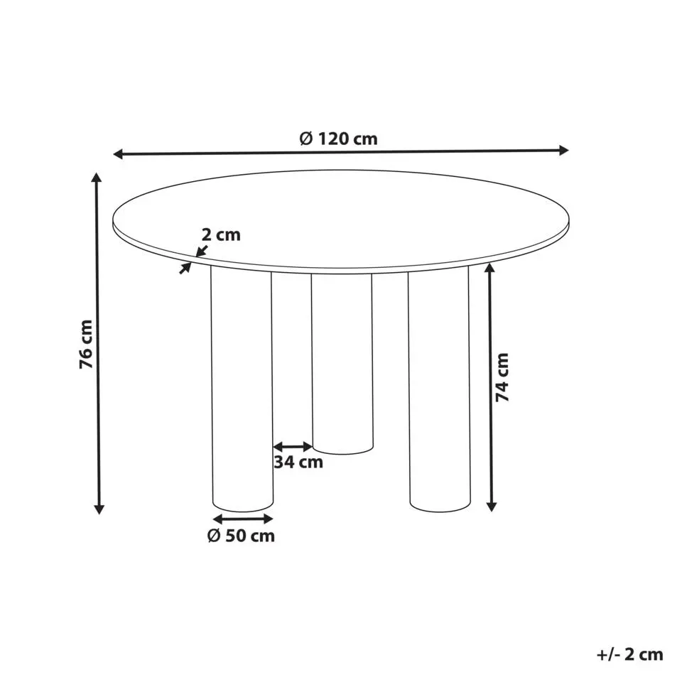 ORIN - Eettafel - Donkere houtkleur - MDF