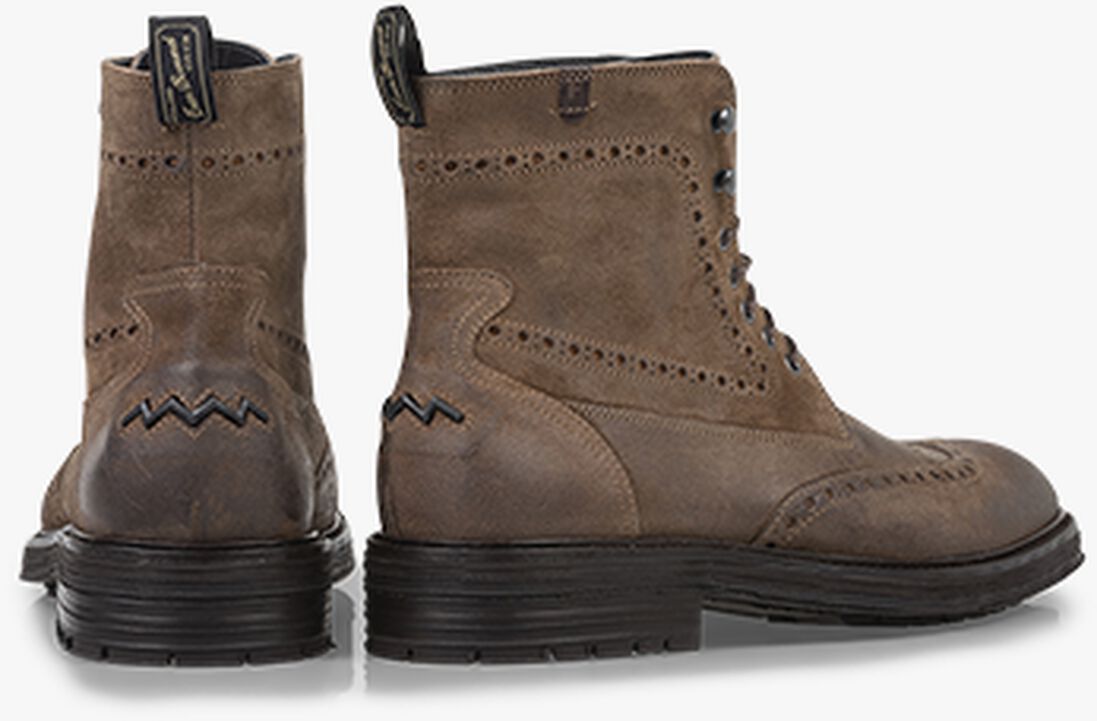 FLORIS VAN BOMMEL taupe floris van bommel veterboots sfm-80042