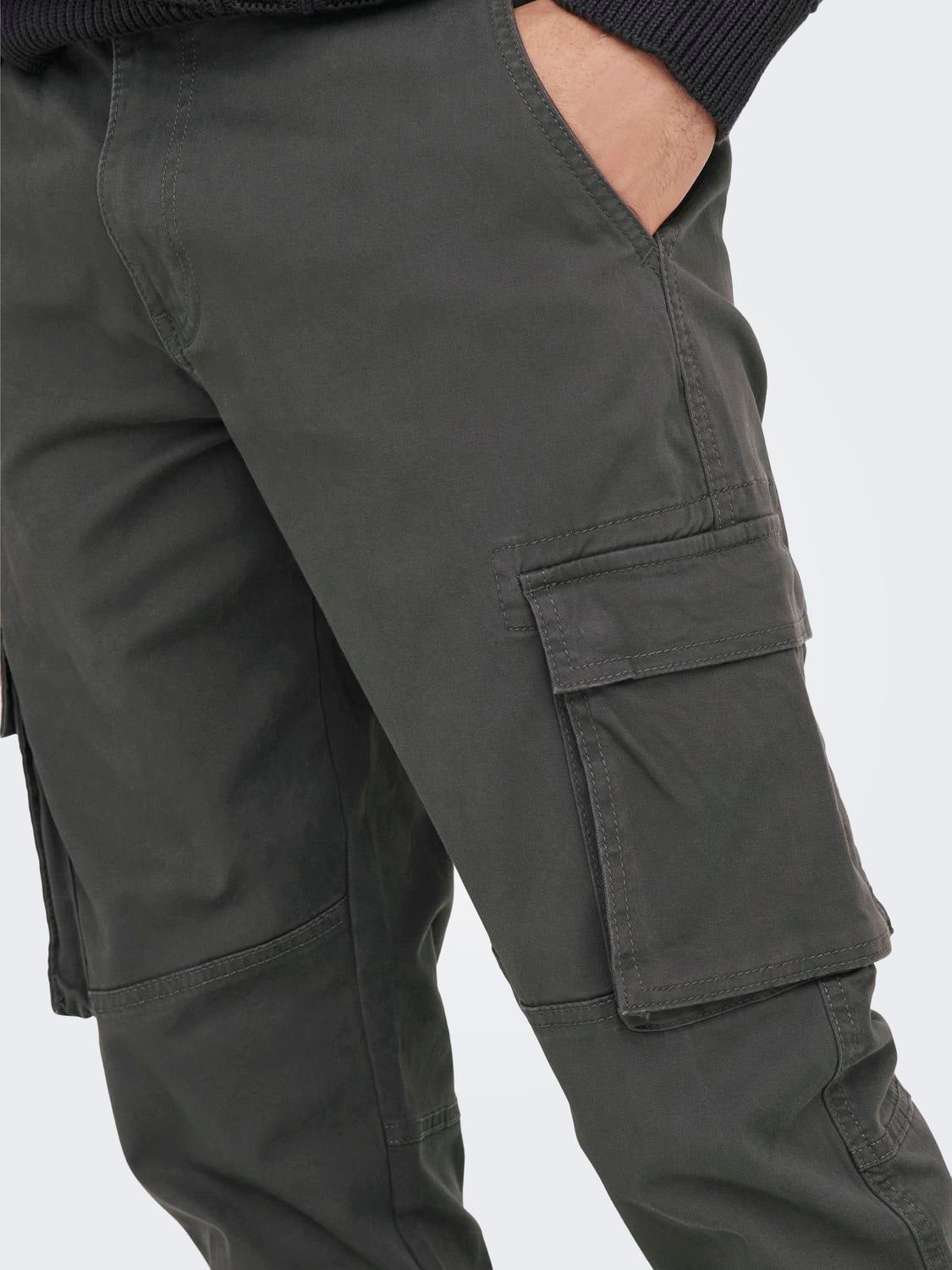 ONSCAM Verjüngt Cargo-Hose Grey Pinstripe