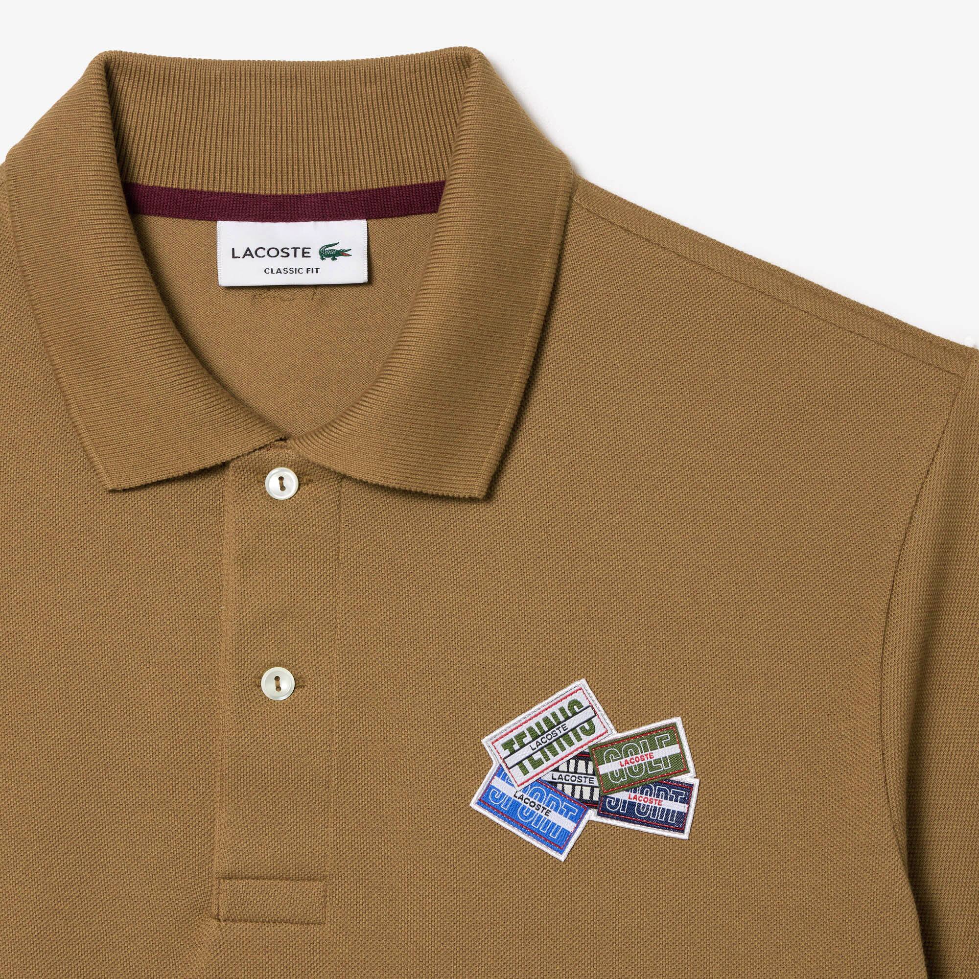 Poloshirt aus Baumwollpiqué mit L.12.12 Aufnäher Kurze Ärmel - Braun - Lacoste - Herren