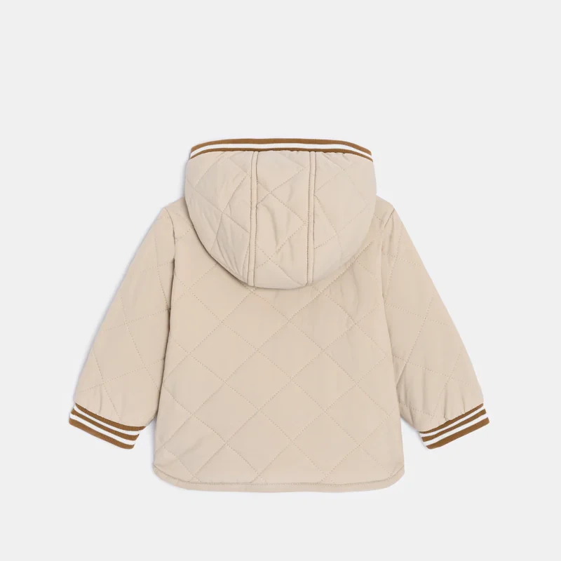 Manteau matelassé à capuche beige bébé garçon Beige