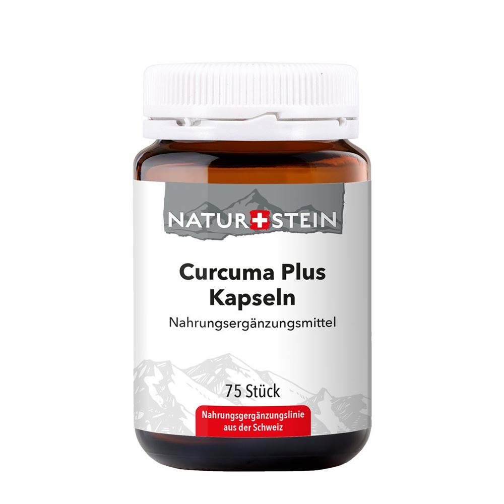 NATURSTEIN Curcuma plus<br>75 Stück, Glasflasche, Kapsel