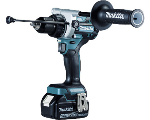 Makita DHP486RTJ 18V accu-slagboormachine, inclusief 2 accu's, oplader en MAKPAC maat 2 koffer.