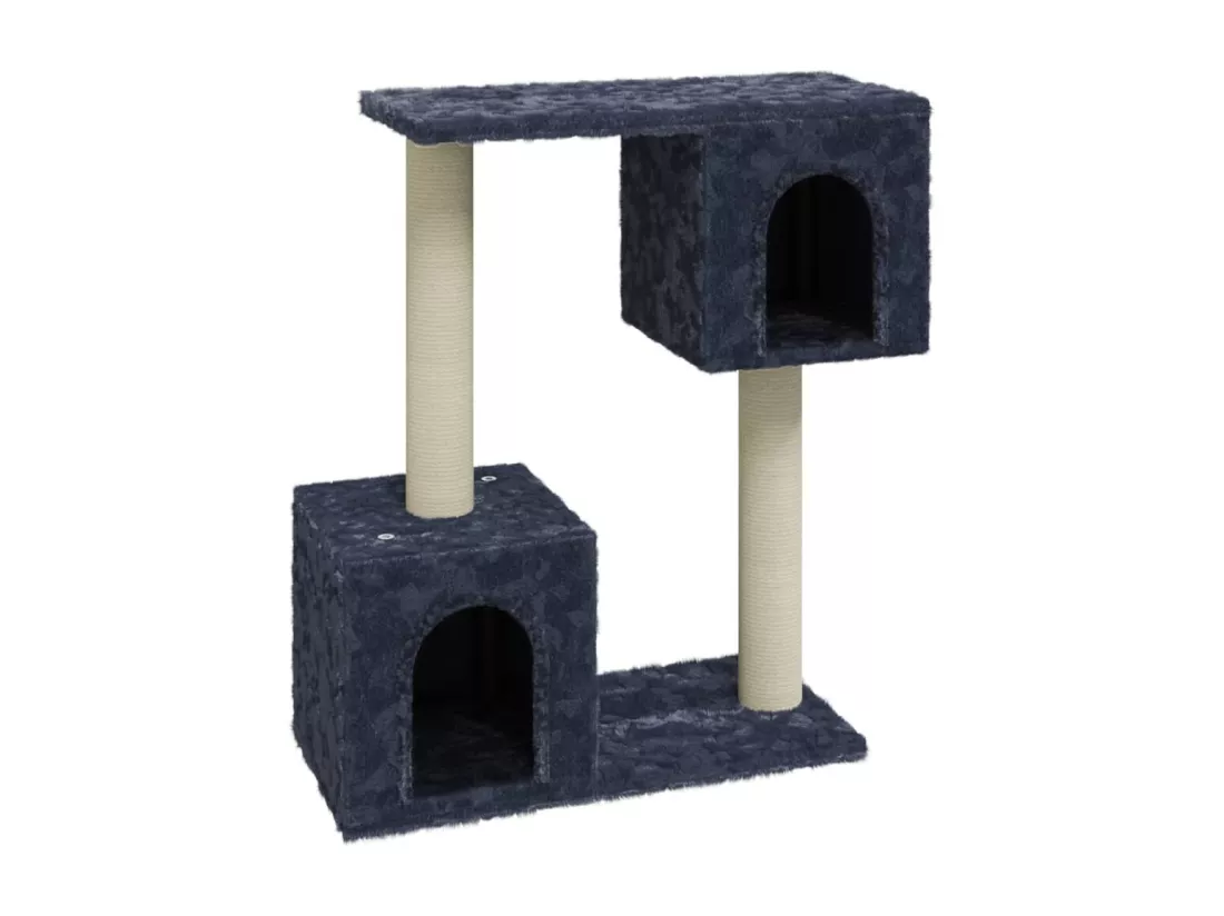 Arbre à chat avec griffoirs en sisal Gris foncé 60 cm