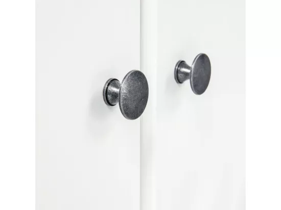 Garde-robe à 2 portes Hill Blanc 89x50x170cm Bois de pin solide
