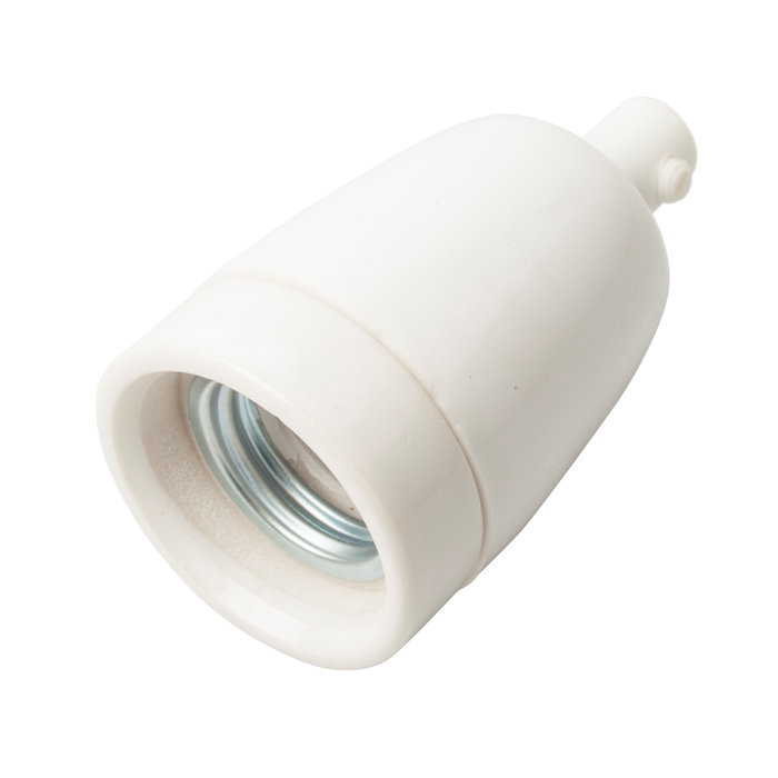Porcelænsfatning E27 HVID - Elworks