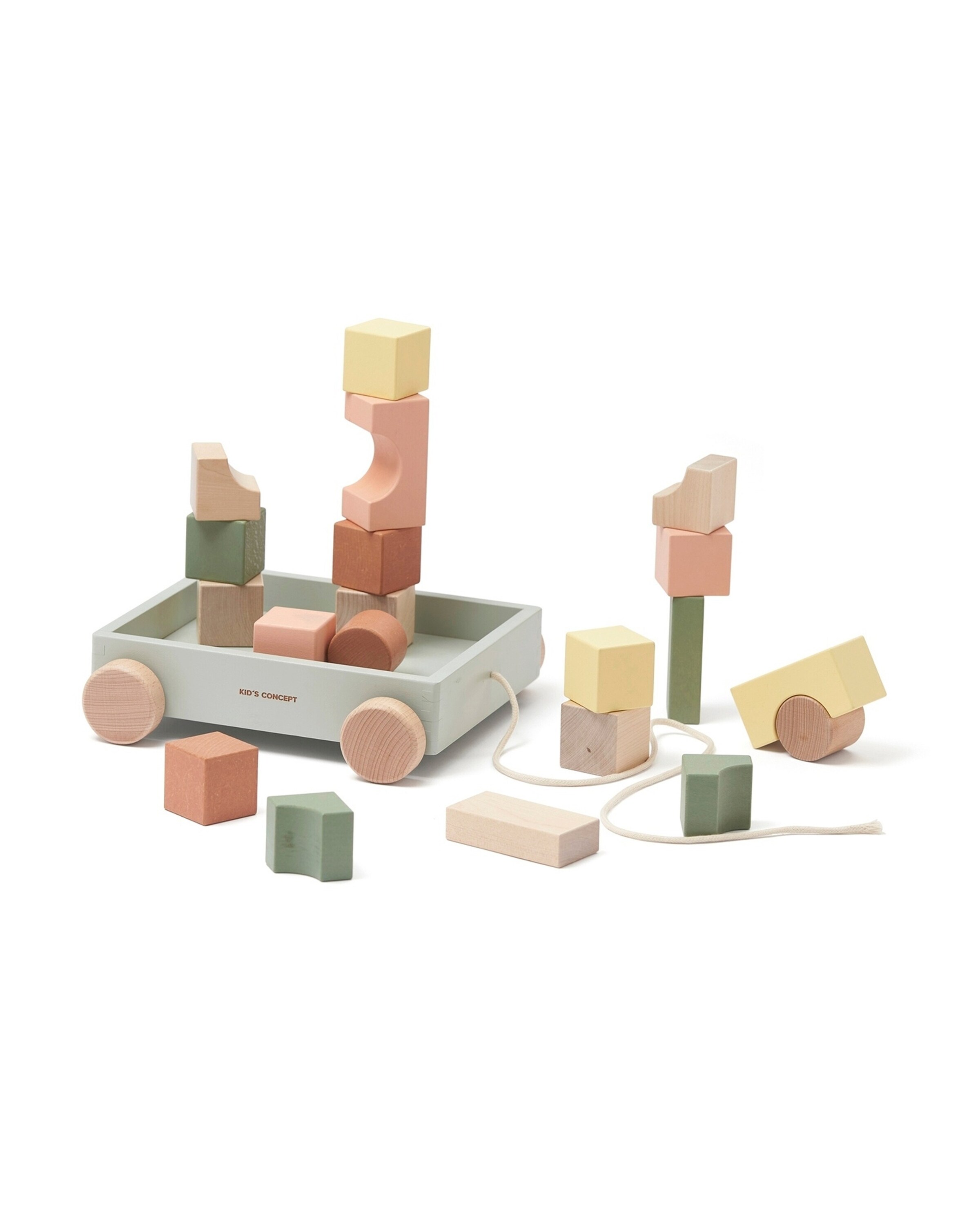 Kids Concept Wagen mit Holzklötzen Edvin
