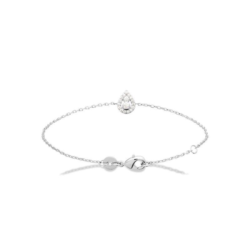 Bracelet Femme - Argent 925 - Oxyde de zirconium - Longueur : 18 cm