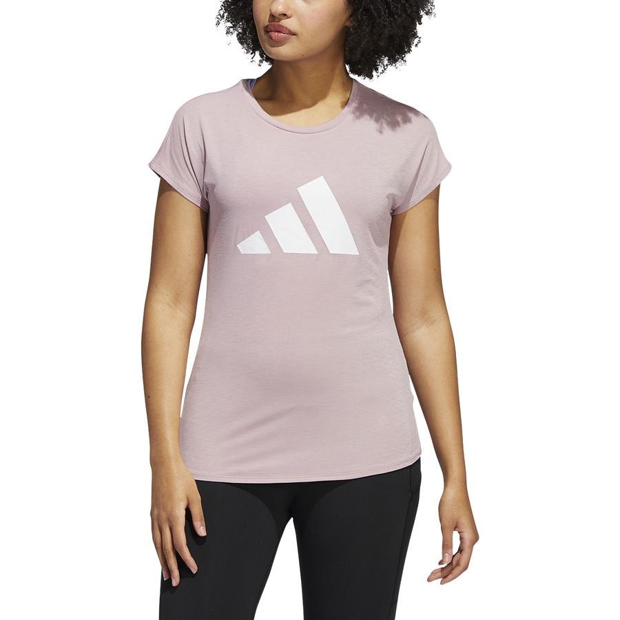 adidas T-shirt d'Entraînement 3-Stripes - Rose/Blanc Femme