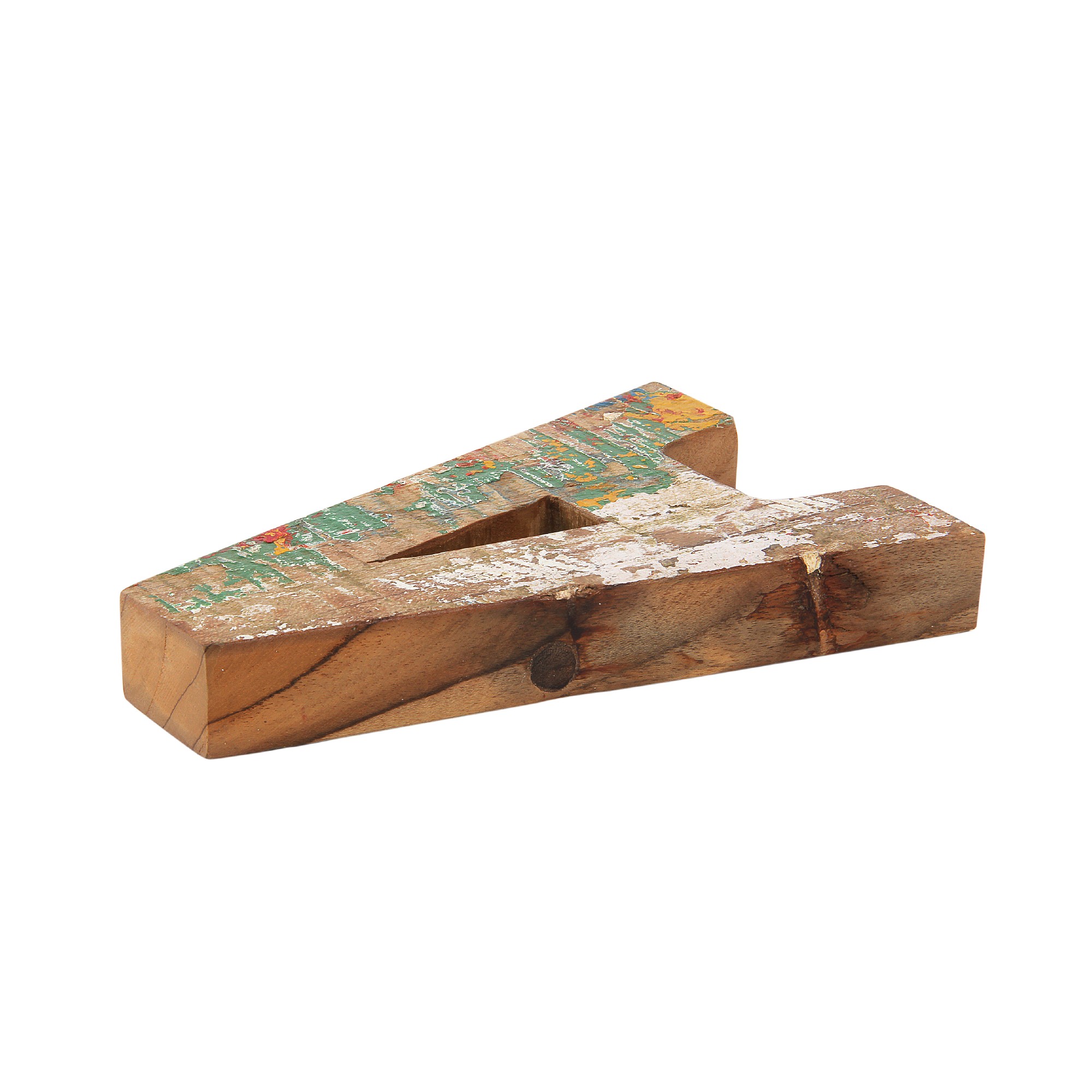 Holzbuchstabe 'A', mehrfarbig, T 2,5 cm, B 13 cm, H 19 cm von fischer's lagerhaus