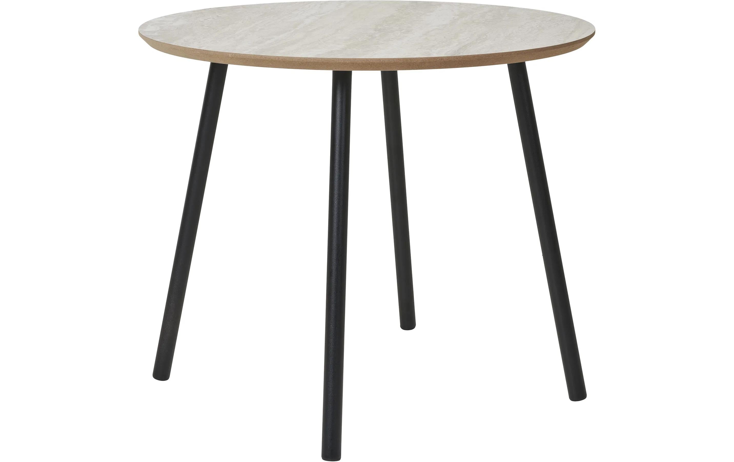 Beistelltisch Aalst 55 x 45 cm, Braun/SchwarzRunder Beistelltisch