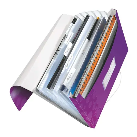 Leitz Projektmappe WOW, A4, 6 Fächer, violett-metallic