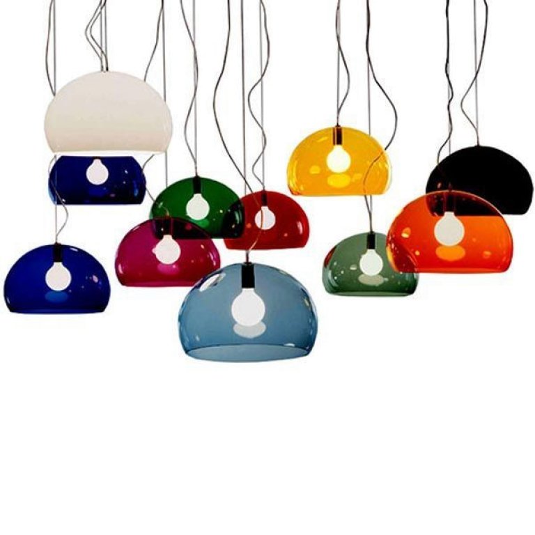Kartell FL/Y hanglamp Ø52 kardinaalrood