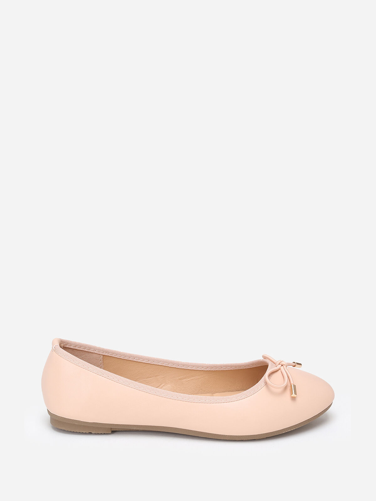 Ballerines avec nœud à bouts- Beige