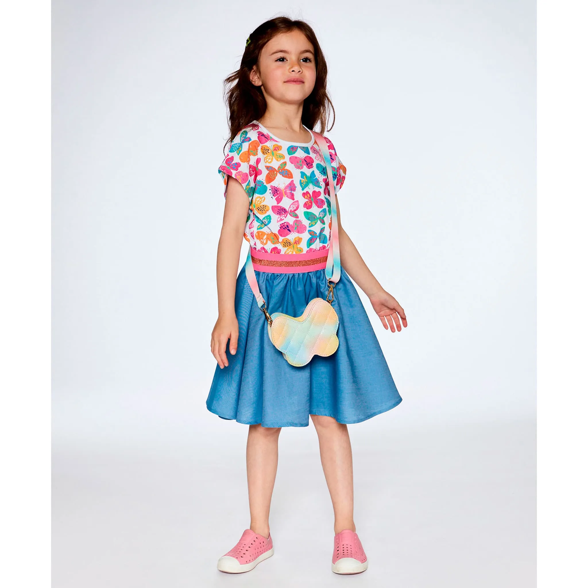 Deux par Deux Robe Imprimée Papillon 3-6ans