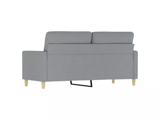 Canapé à 2 places Gris clair 140 cm Tissu