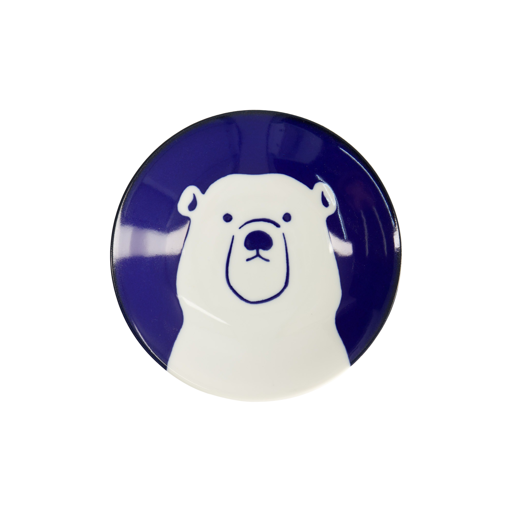 Tokyo Design Studio  Polar Bear Kawaii tallerken, blå/hvid - Ø13,7 cm.