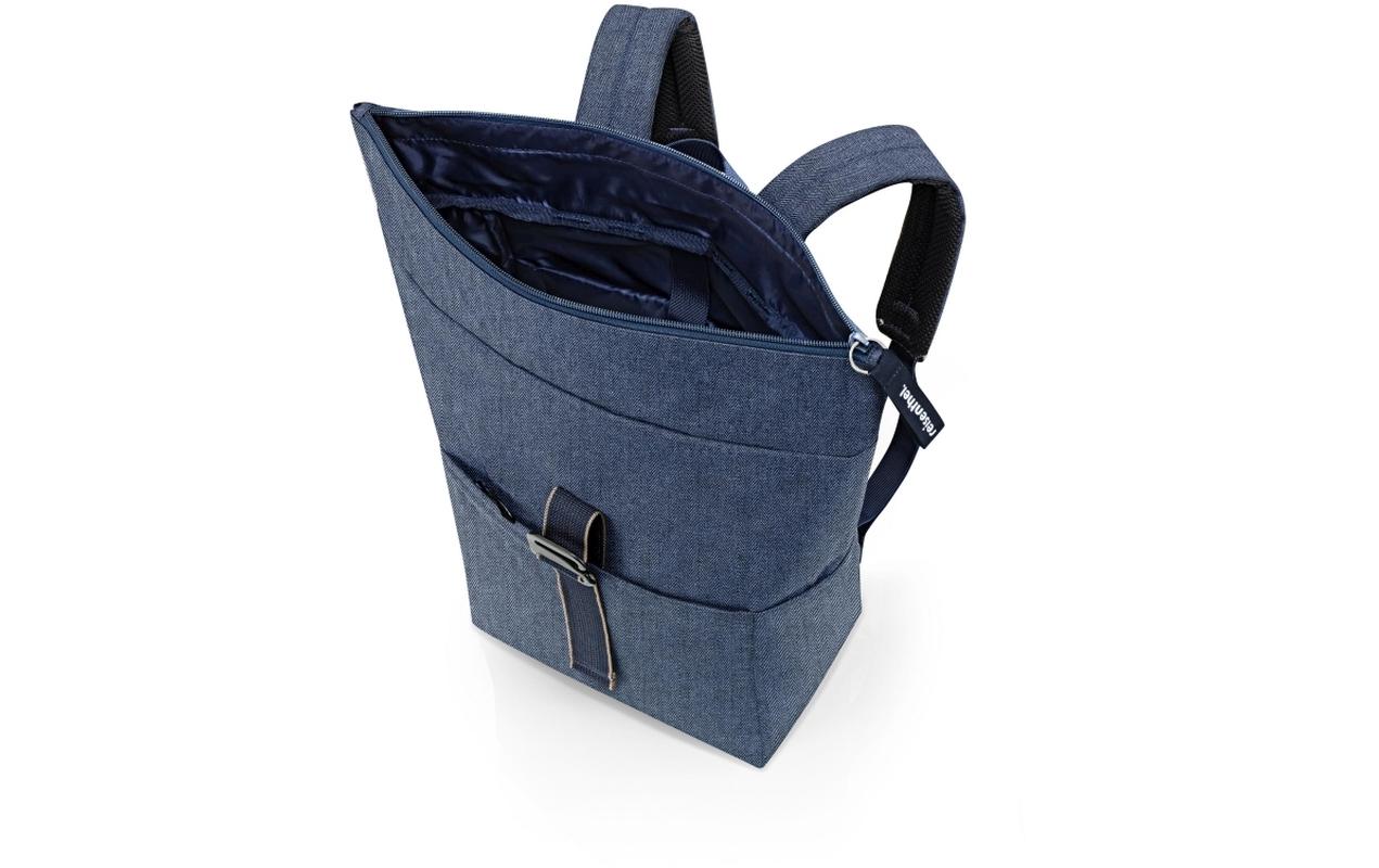 Freizeitrucksack Rolltop Backpack Herringbone Dark BlueRanzen für Freizeit, Arbeitsweg und City-Trip