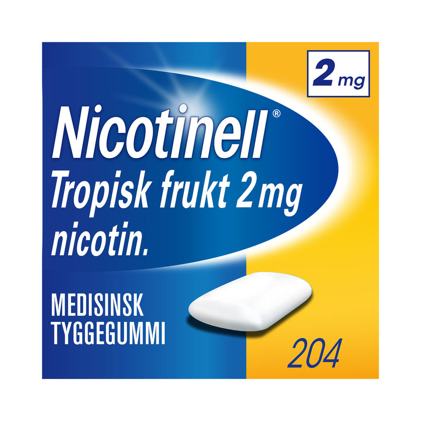 Nicotinell Tropisk frukt tyggegum 2 mg, Slutte å røyke