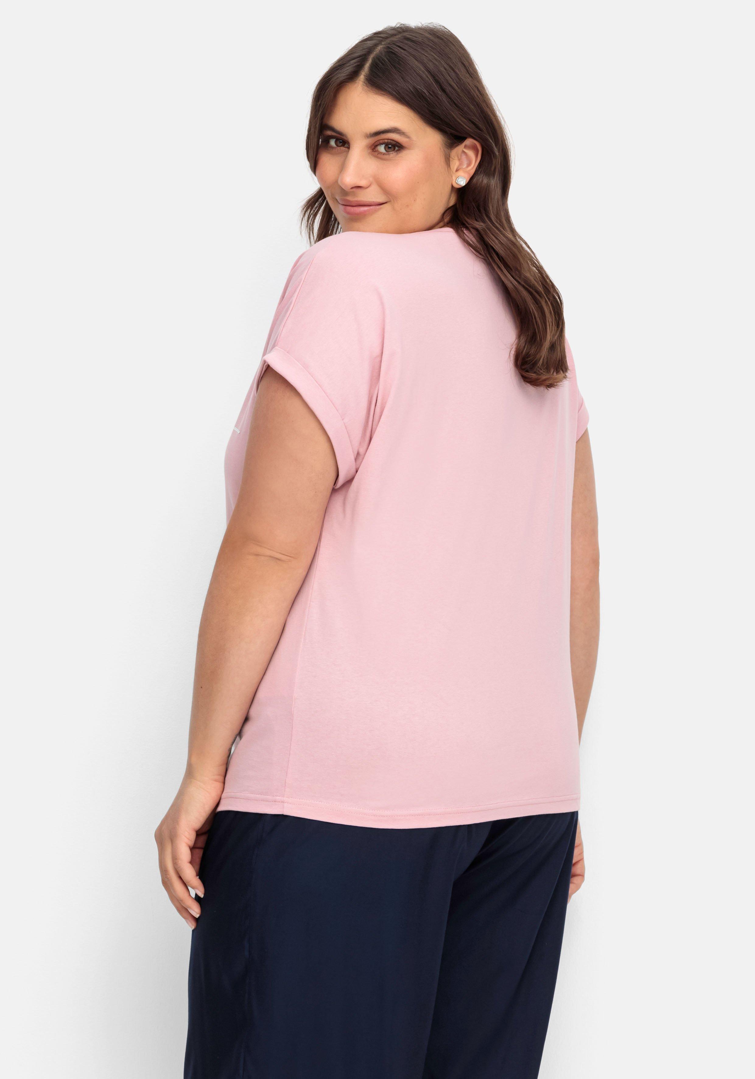 Jerseyshirt mit Glitzer-Frontprint