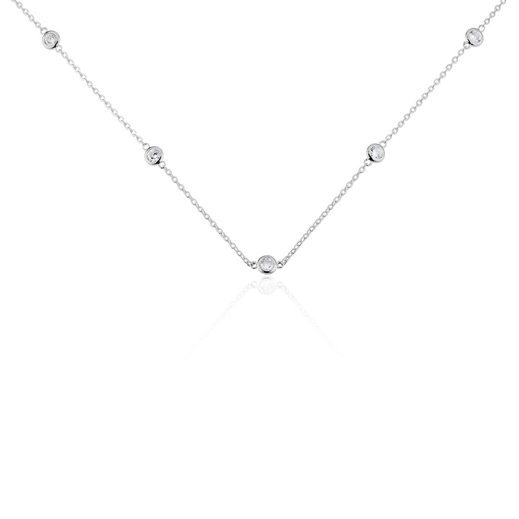Collier Alfredo Argent Blanc Oxyde De Zirconium