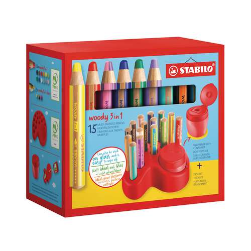 STABILO® woody 3 in 1 duo Farbstift, Premium-Tischset