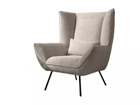 Fauteuil - taupe Velours côtelé - IVA