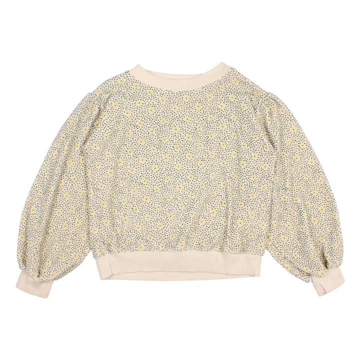 Búho Sweat Fleuri Eponge | Ecru