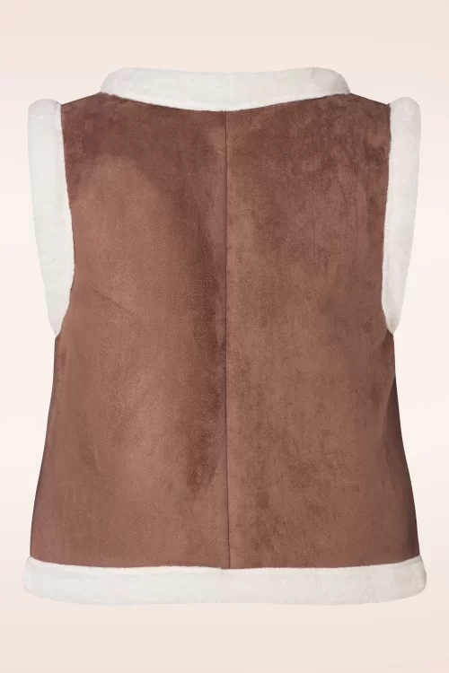 Smashed Lemon Nola Waistcoat Gilet in bruin