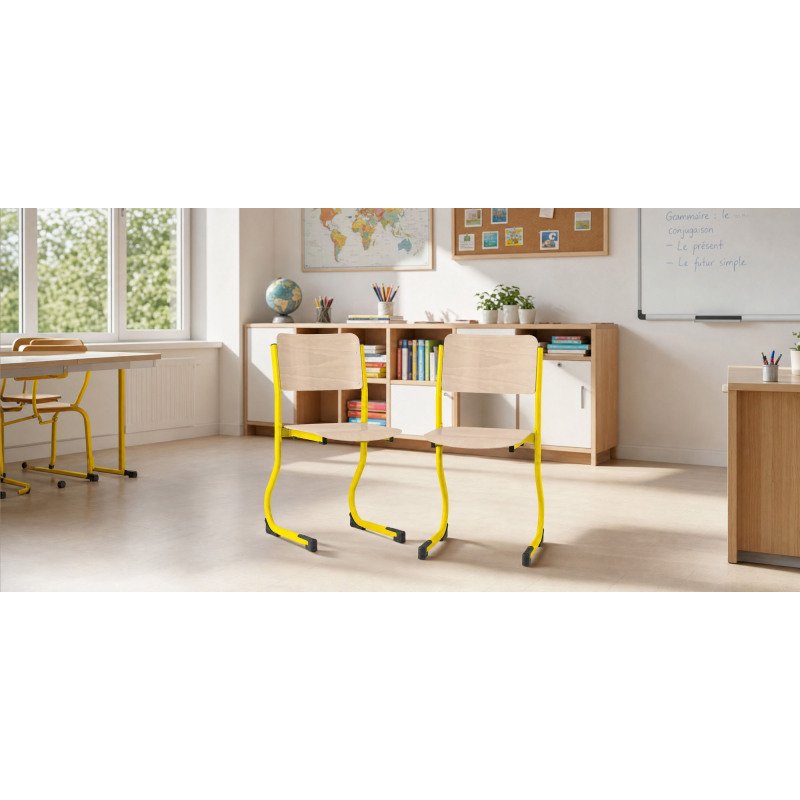 Chaise scolaire appui table et réglable en hauteur - SYLLAB