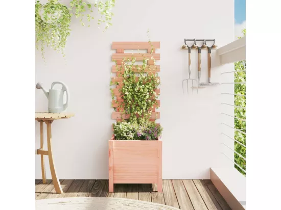 Jardinière avec support 39x39,5x114 bois massif douglas