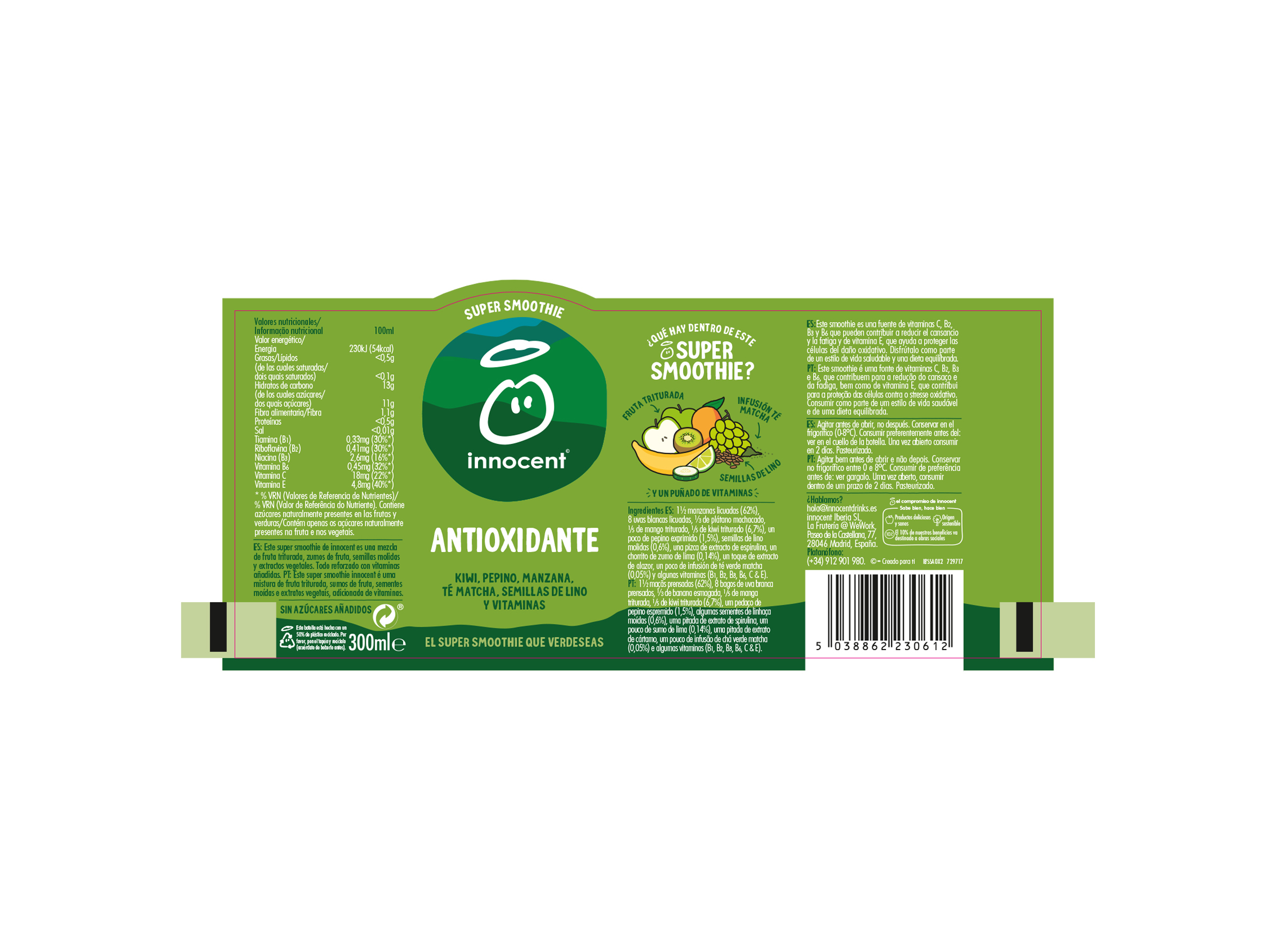 SUPER SMOOTHIE INNOCENT ANTIOXIDANTE 0.75L