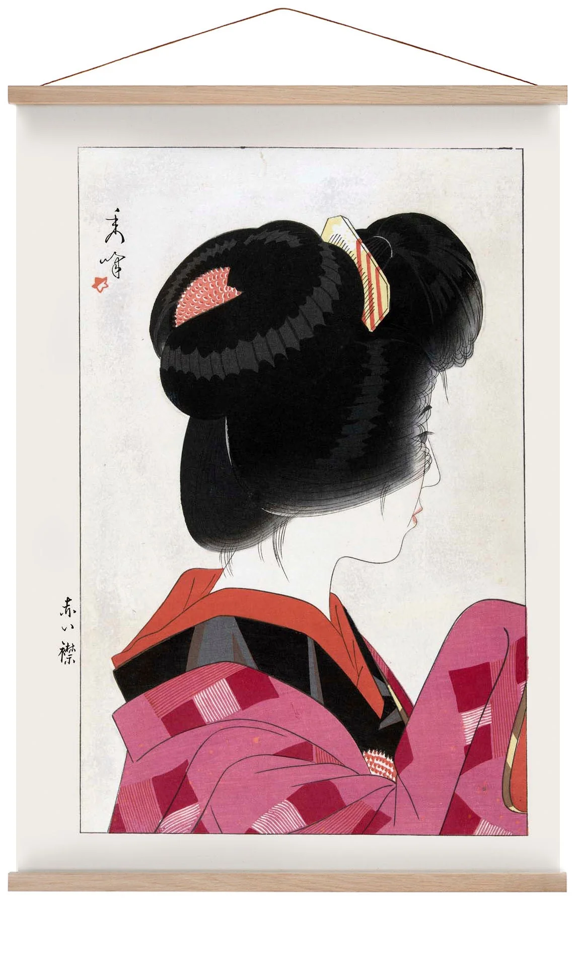 Geisha mit rotem Kragen von Yamakawa Shuho