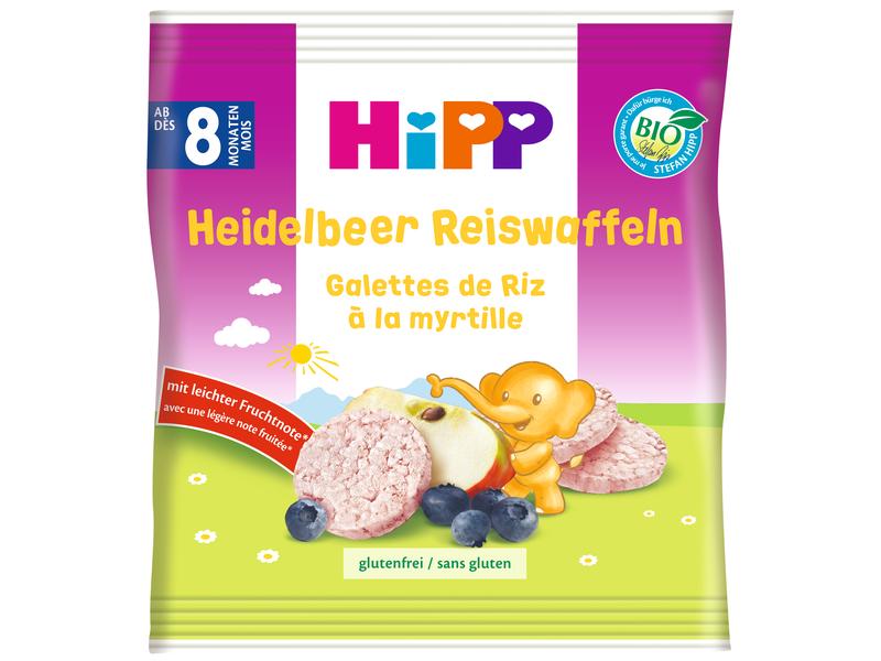 HIPP Reiswaffel Heidelbeere 30 g Hipp Bio Baby Reiswaffeln Heidelbeere