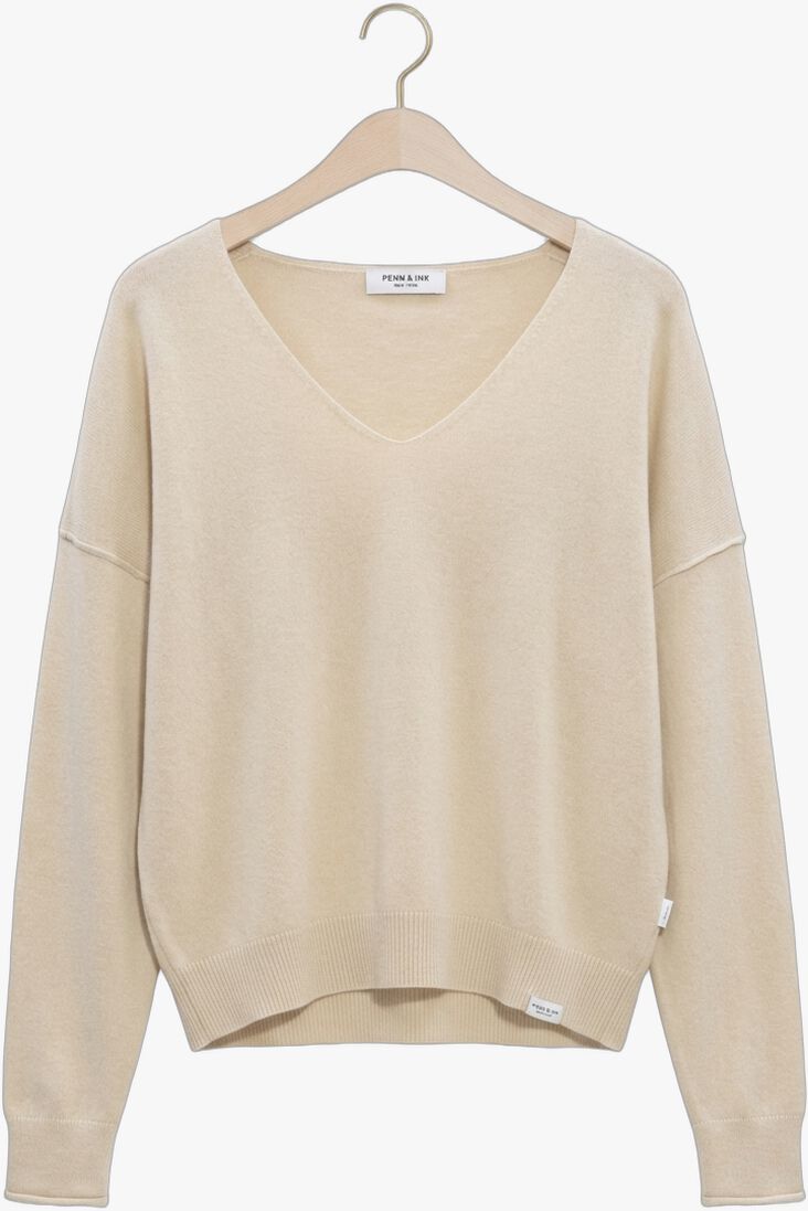 beige penn & ink trui jumper