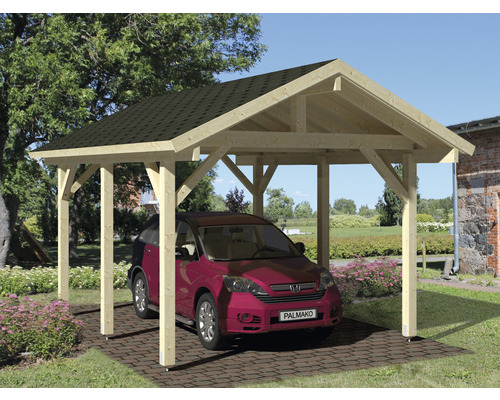 Enkele carport Palmako Robert 11,7 m² 359x510 cm naturel