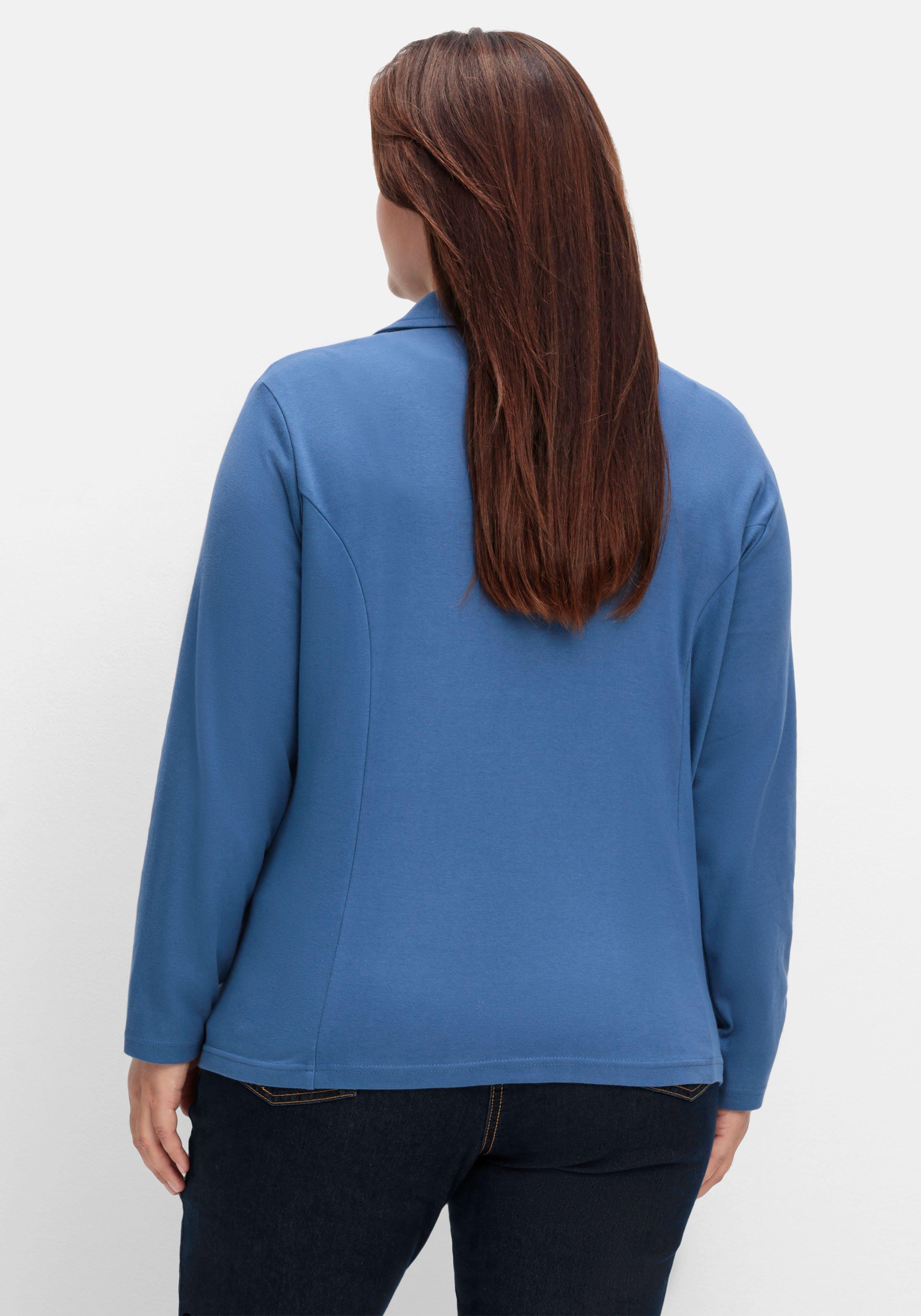 Jerseyblazer mit Reverskragen und Knopfverschluss