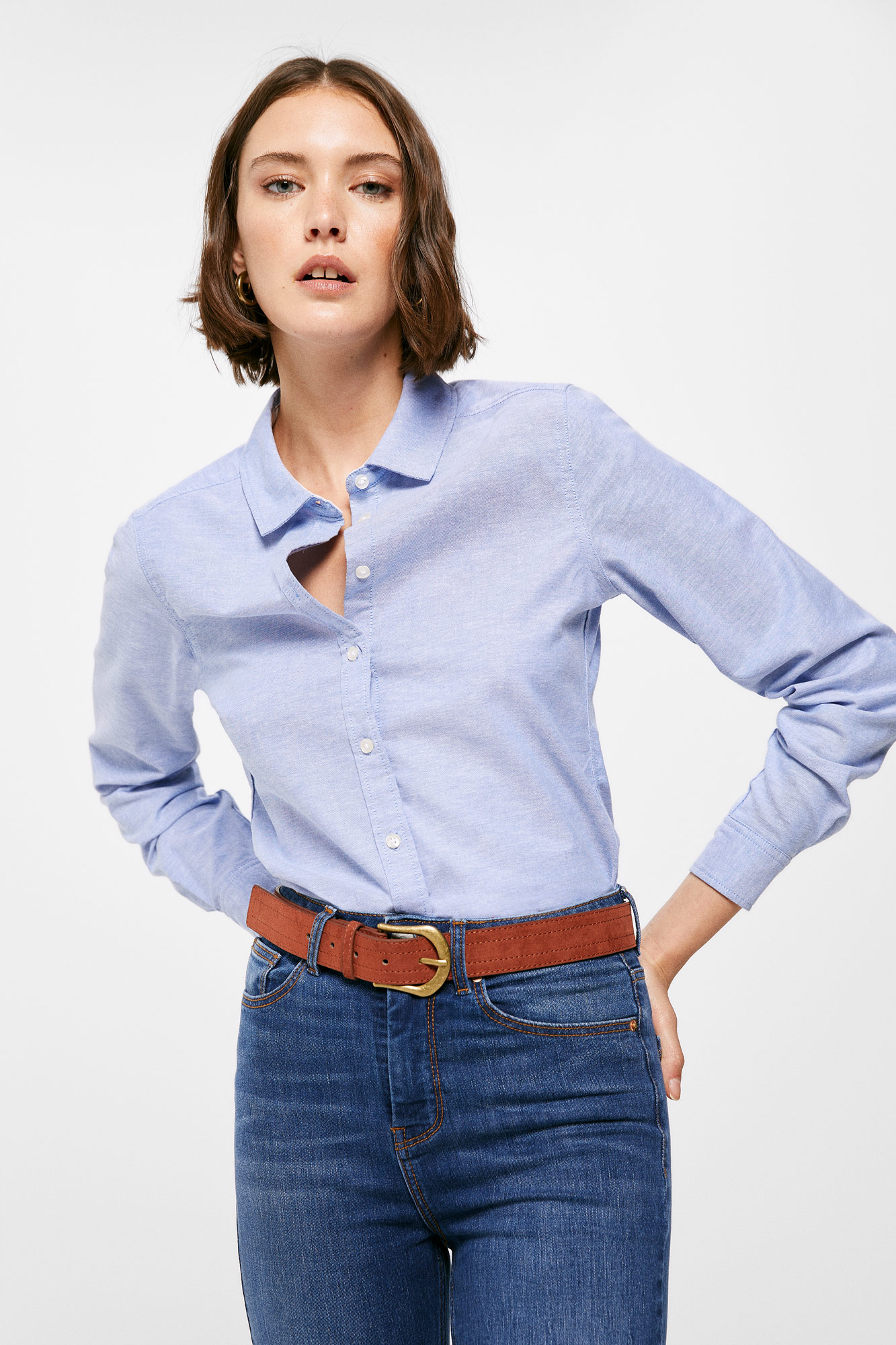 Camisa Oxford de Algodão