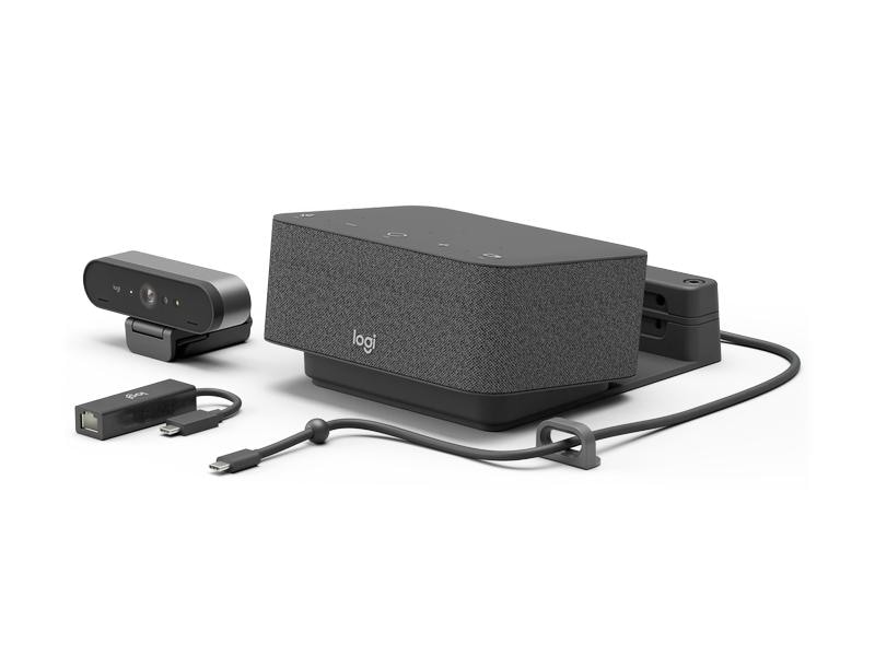 Logitech Logi Dock Fokusraum-Kit Videokonferenzlösung für Fokus-Räume – ganz einfach mit einem einzigen Kabel