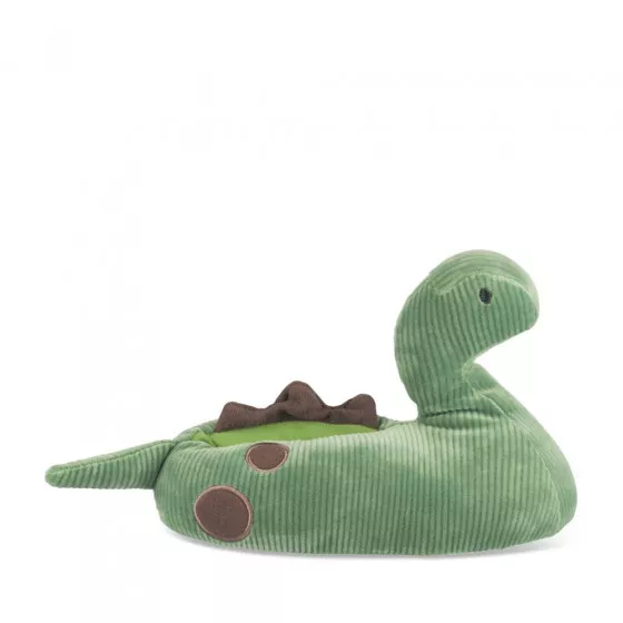 Chaussons peluche dinosaure VERT TAMS