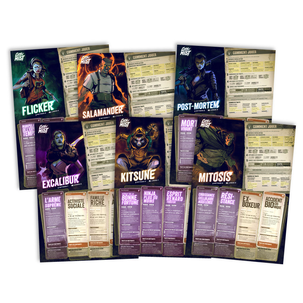 City of Mist - Pack de Personnages