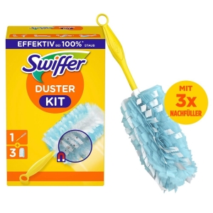 SWIFFER Staubmagnet Starterset Griff + 3 Tücher