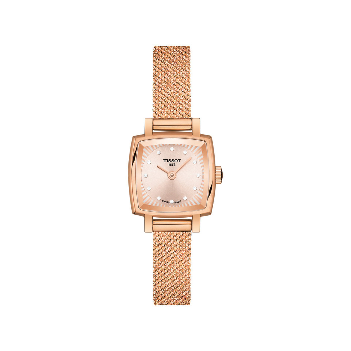 Montre Tissot femme acier doré rose milanais