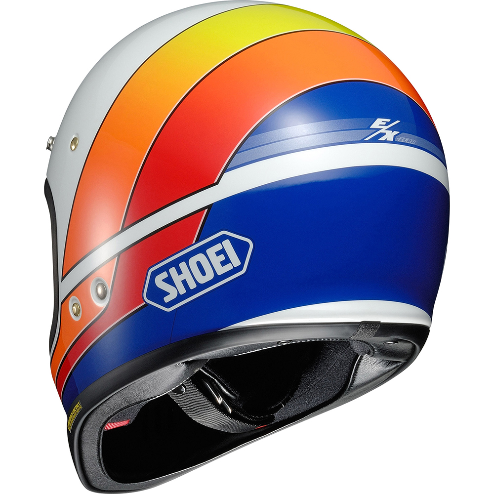 Shoei - Casque Ex-Zero Equation Blanc / Orange / Rouge / Bleu