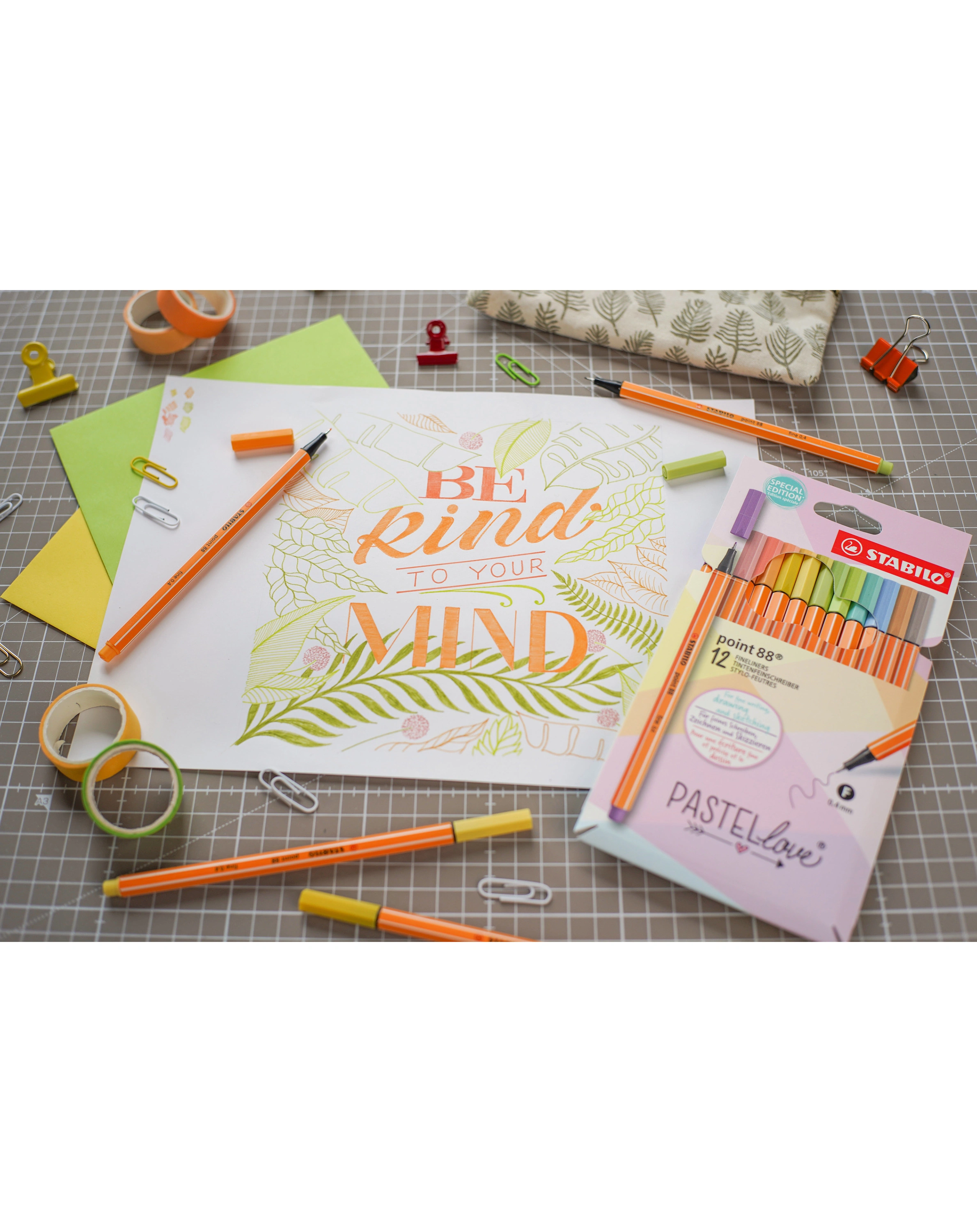 Fineliner STABILO® point 88 Pastellove 12er-Pack